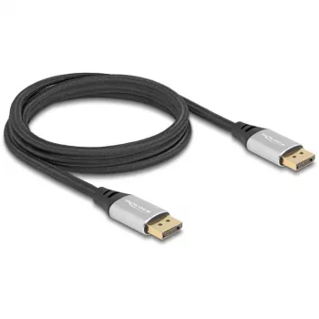 Cavo DisplayPort DeLOCK 16K 60 Hz 2 m argento metallo