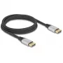 Cavo DisplayPort DeLOCK 16K 60 Hz 2 m argento metallo