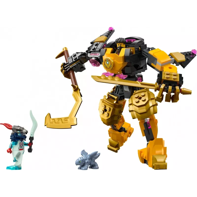 Set LEGO NINJAGO 71839 Mech da combattimento Spinjitzu di Arin, 213 pezzi, 2 minifigure, altezza 160 mm