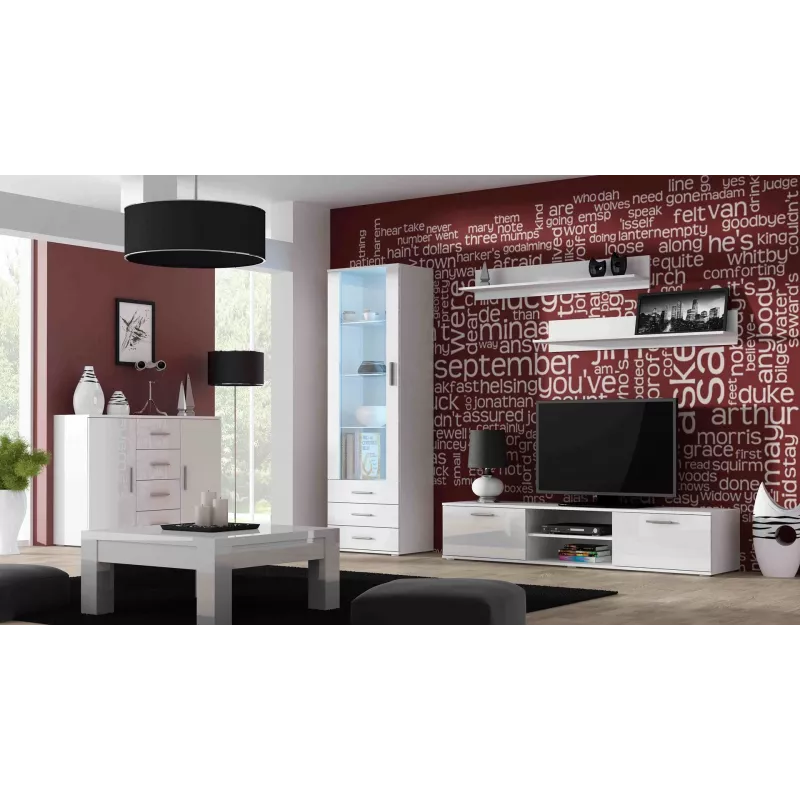 Cama Sideboard soggiorno UNI bianco/bianco lucido