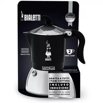 Caffettiera a induzione BIALETTI FIAMMETTA 2 tazze, nero