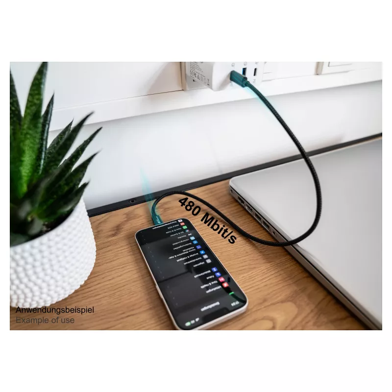 Good Connections cavo di ricarica e dati USB 2.0 per iPhone/iPad/iPod connettore USB-C a Lightning - Il cavo di alta qualità e ufficialmente certificato da Apple