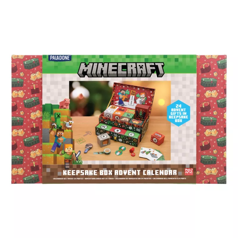 Calendario dell'avvento scatola contenitore Paladone PP15749MCF Minecraft 24 sorprese