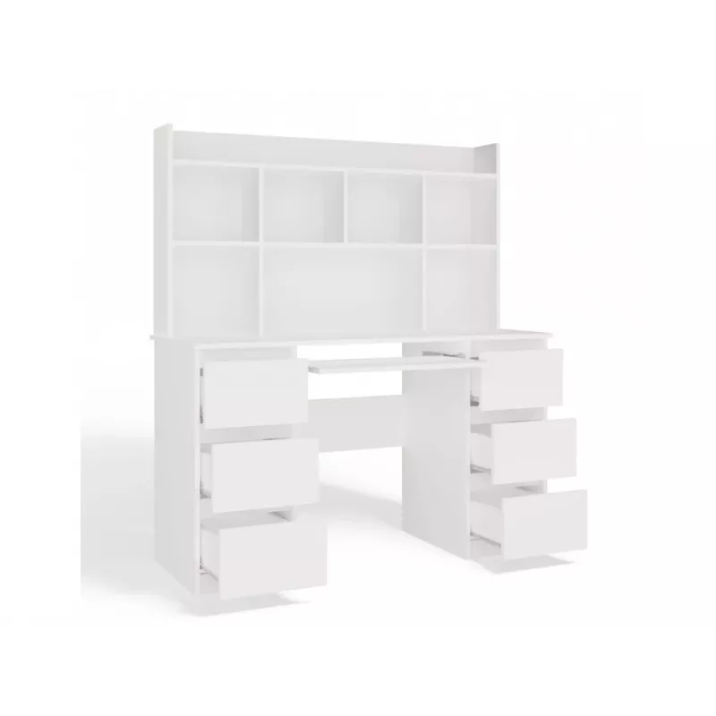 Set scrivania KUBA + elemento di estensione, bianco