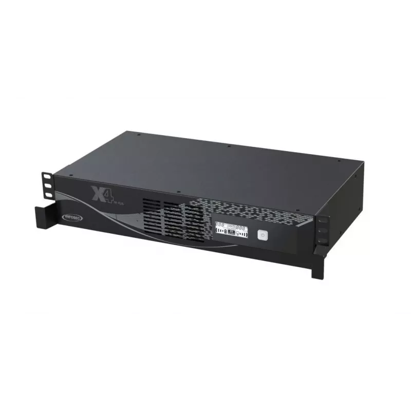 UPS rack Infosec X4 2000 RM Plus 2 kVA / 1200 W, 10 prese tipo F, LCD, line-interactive