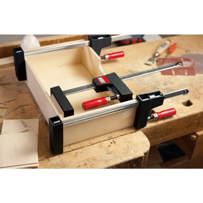Bessey UniKlamp UK100 morsetto, lunghezza 1000 mm, sbalzo 80 mm, nero/rosso