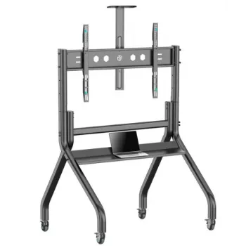 Supporto TV da pavimento ONKRON TS2080-B per TV da 60–120 pollici, mobile, nero