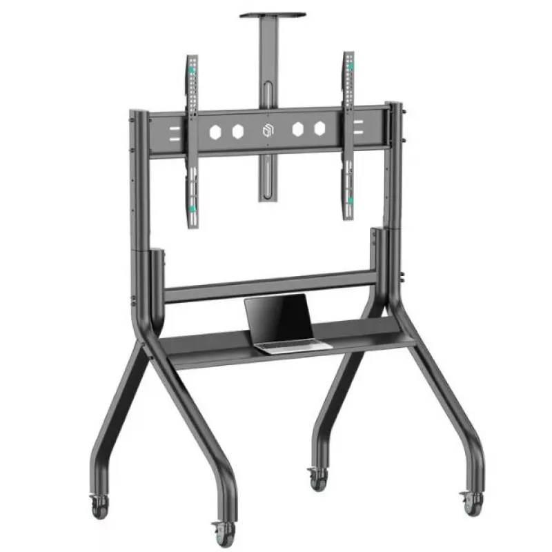 Supporto TV da pavimento ONKRON TS2080-B per TV da 60–120 pollici, mobile, nero
