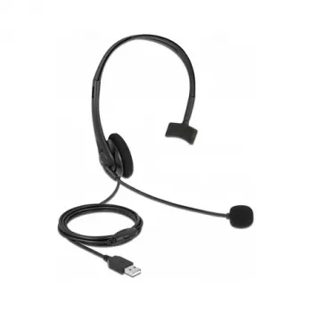 Cuffia DeLOCK USB mono con regolazione del volume