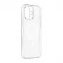Custodia per cellulare Baseus iP16 Transparent TouchButton Magnetic — custodia protettiva trasparente con tasto touch e fissaggio magnetico