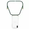 Custodia con collana per telefono Lookabe per iPhone X / Xs — oro con laccio verde