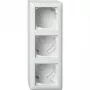gira 106303 Custodia da parete 3 posti con telaio Standard 55, da parete, bianco puro