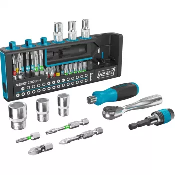 Hazet set di punte 2300SH-1 — set da 39 pezzi con punte a taglio, Phillips, Pozidriv, interne e Torx