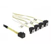 Cavo SCSI DeLOCK 85685 nero giallo 1 m 1 x Mini SAS HD SFF-8643 4 x SATA 7 Pin