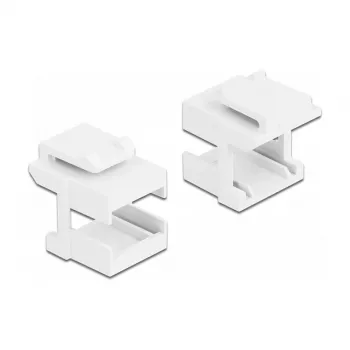 Copertura keystone DeLOCK 86807 bianco per accoppiatori in fibra ottica 10 pz.