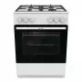 Cucina a gas freestanding Gorenje GG6A10WFFM, bianca, piano cottura a 4 fuochi, forno a gas da 72 L, manopole frontali