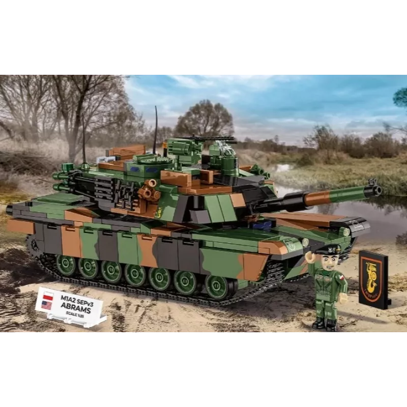 Set da costruzione Cobi M1A2 SEPV3 Abrams modello con 1.065 mattoncini