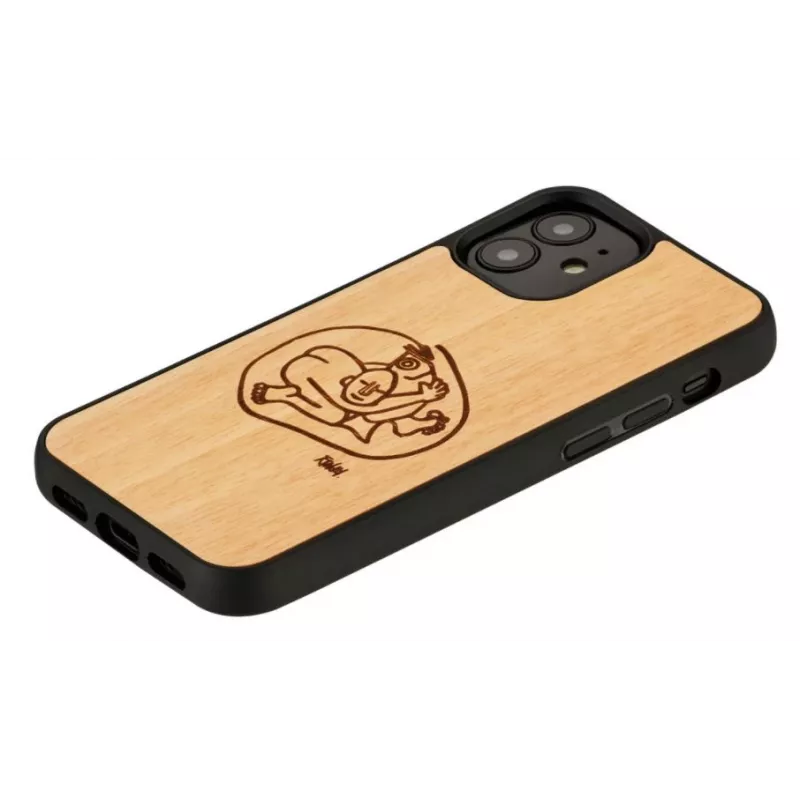 Custodia protettiva Man and Wood per iPhone 12 mini — design pesce per bambini