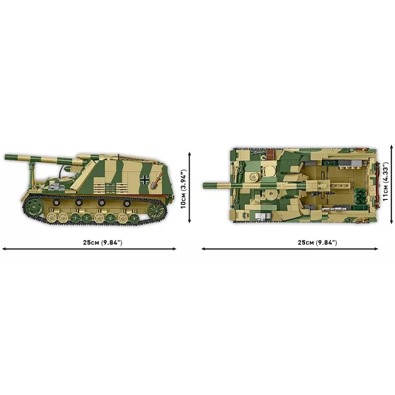 Set da costruzione Cobi Panzerhaubitze Hummel 1118 pezzi kit di montaggio
