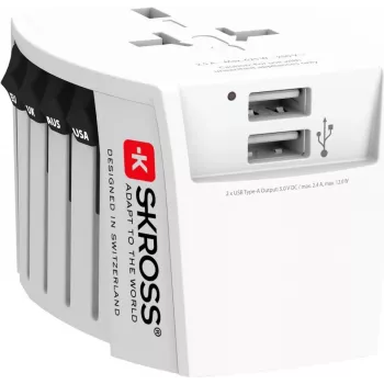 SKROSS MUV USB adattatore universale alimentatore 2x USB