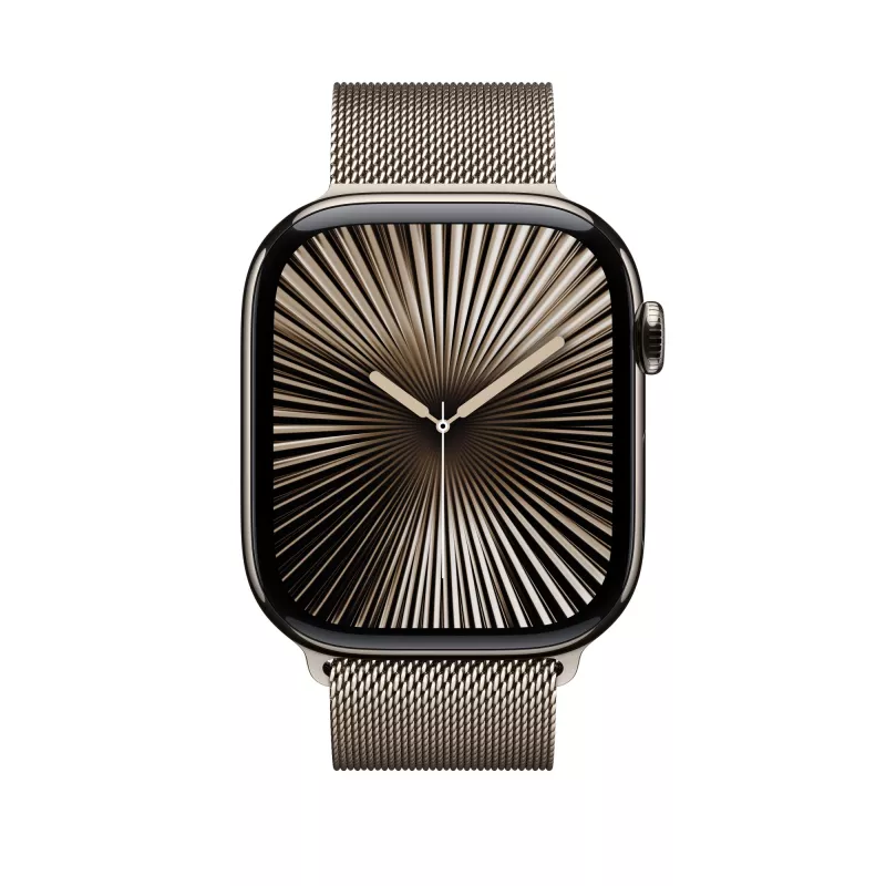 Cinturino Apple 46mm Milanese Loop natural M/L titanio