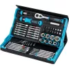 Set di chiavi a bussola e punte Hazet 2200SC-32 — 59 pezzi, cricchetto reversibile 1/4 pollice, nero/blu