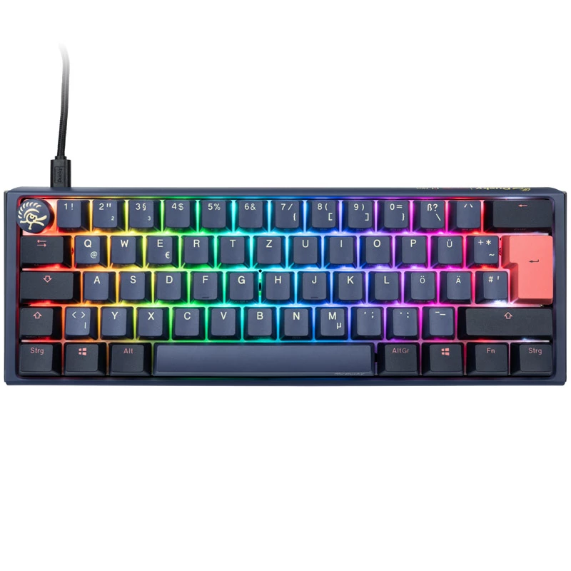 Ducky One 3 Cosmic Blu Mini Tastiera Gaming, RGB-LED - MX-Ergo-Clear