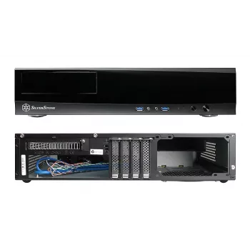 SilverStone MILO ML03 - Desktop - Micro-ATX - senza alimentatore (ATX / PS/2) - nero - USB/Audio (SST-ML03B-R)
