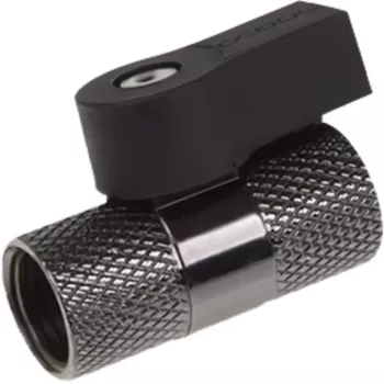 Alphacool valvola a sfera a 2 vie G1/4 - nero nichel (17354)