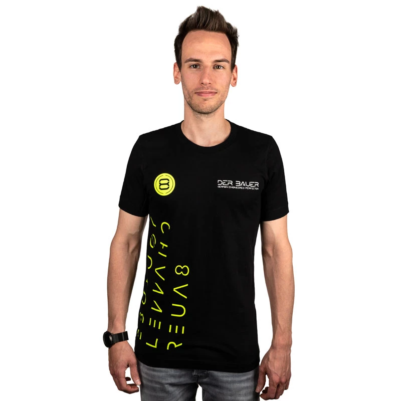 T-shirt der8auer YT-Design, taglia M, misto cotone abbigliamento casual