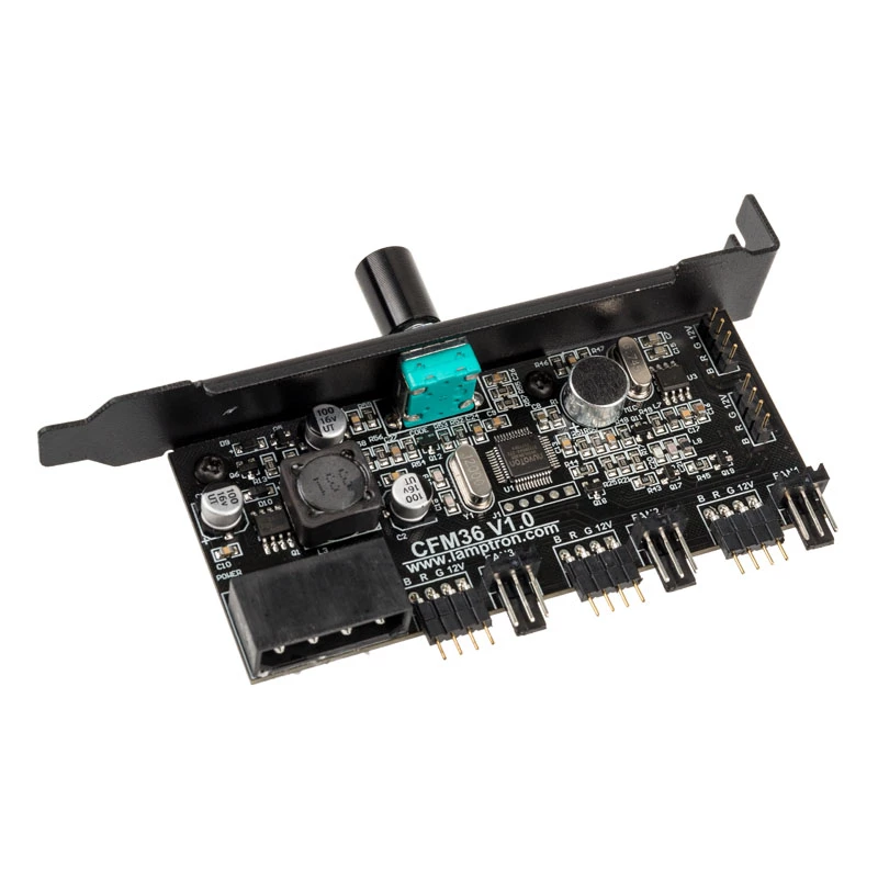 Lamptron CFM36 controller ventole e RGB LED per slot PCI, nero