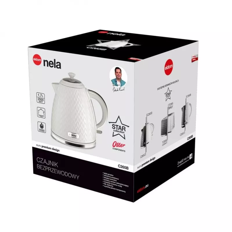 ELDOM C265B NELA bollitore 1,7 L 2000 W bianco
