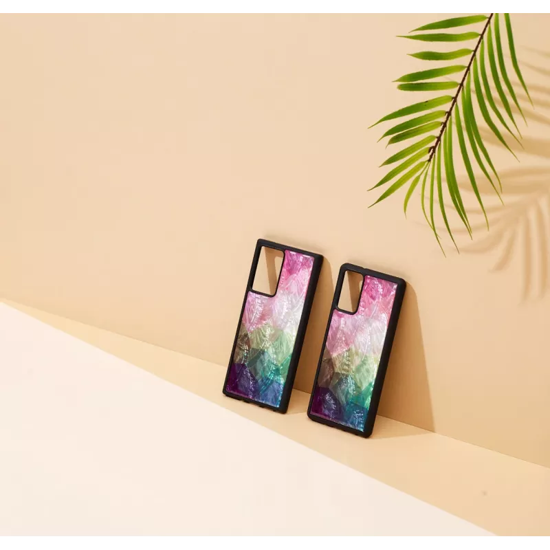 Custodia protettiva iKins per Samsung Galaxy Note 20 – motivo fiori d'acqua nero