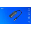 Adattatore SAVIO USB-C 3.1 Gen.1 (M) a RJ-45 Gigabit Ethernet (F), 1000 Mbps, AK-56, grigio