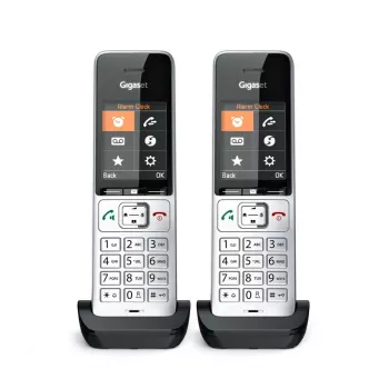 Telefono analogico/DECT Gigaset COMFORT 500HX duo con identificazione chiamante nero, argento