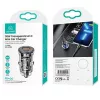 Caricabatterie da auto usams CC164CC01 30W con 1×USB-A e 1×USB-C per ricarica rapida
