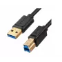 Cavo USB Unitek C14095BK-2M – USB-A a USB-B 3.0, 5 Gbit/s, 2 m, nero, contatti placcati oro