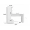 Set scrivania + libreria Cosmo, bianco