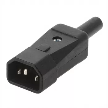Connettore maschio di rete C14 Bachmann 915.171 nero