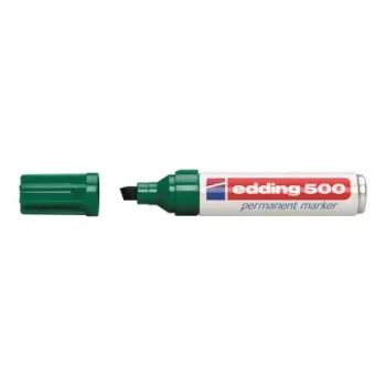 Pennarello permanente Edding 500 punta a scalpello verde