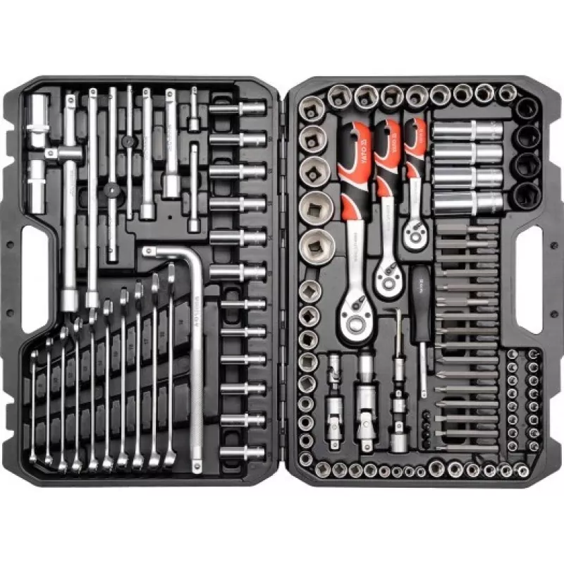 YATO SET DI CHIAVI A VITE E A BUSSOLA 1/4, 3/8, 1/2 128 pezzi 38872