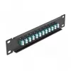 Patch panel fibra ottica DeLOCK 10 pollici 12 porte LC duplex acqua 1U nero