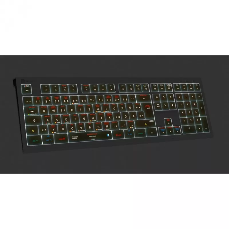 Logickeyboard LKB-OSX-A2M-DE tastiera USB QWERTZ tedesca nero (LKB-OSX-A2M-DE)