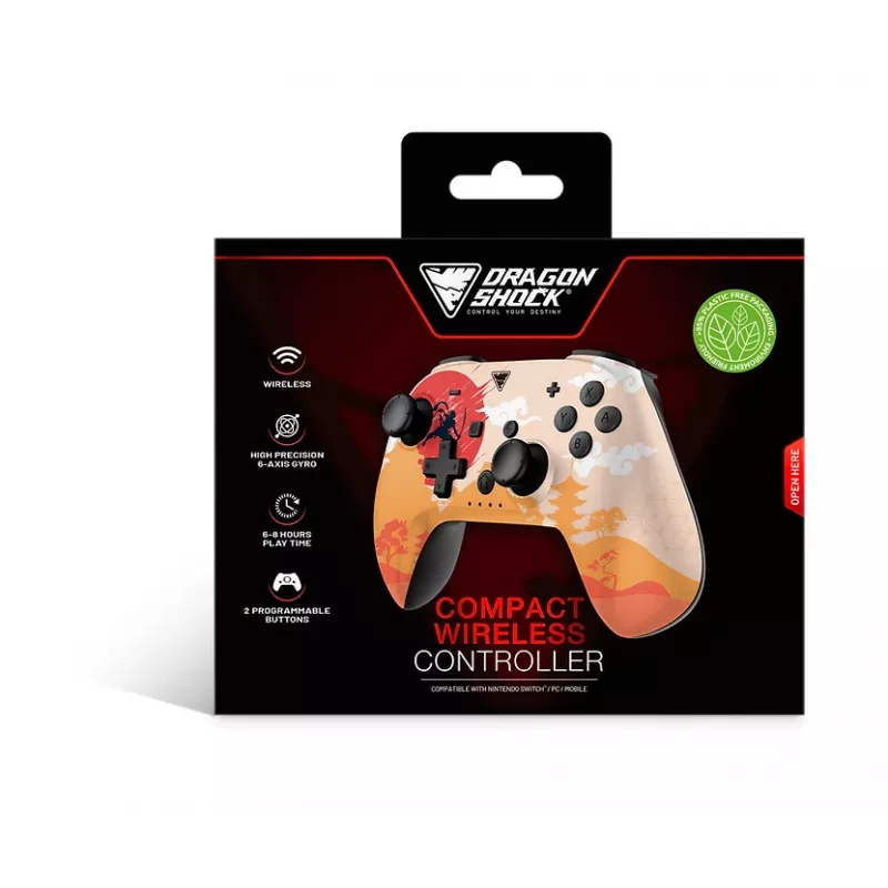 Dragonshock PopTop Compact - Gamepad - Nintendo Switch - pulsante Indietro - D-Pad - pulsante Home - tasto Reset - wireless - Bluetooth - USB Type-C (D