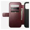Custodia per smartphone Nomad Modern Leather Folio per iPhone 17 Pro Max — pelle, TPU, PC, alluminio, bordeaux, 16 cm (6,3 pollici)