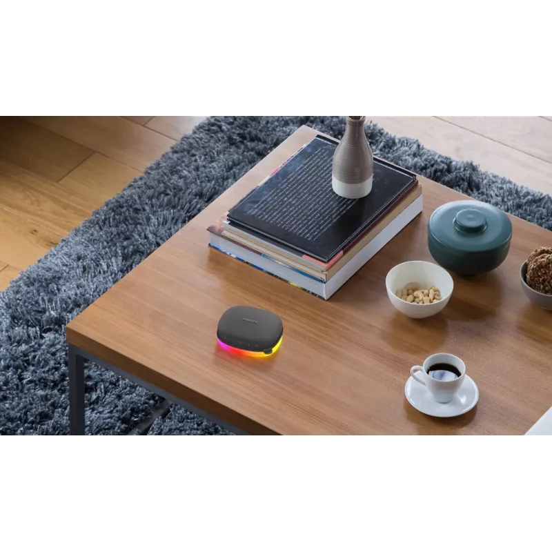 Altoparlante Bluetooth Philips TAS2307BK/00 con luci integrate, riproduzione audio wireless