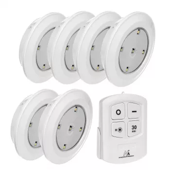 Maclean Energy MCE165 set lampade LED con telecomando, batterie AAA, 6 pz. nel set