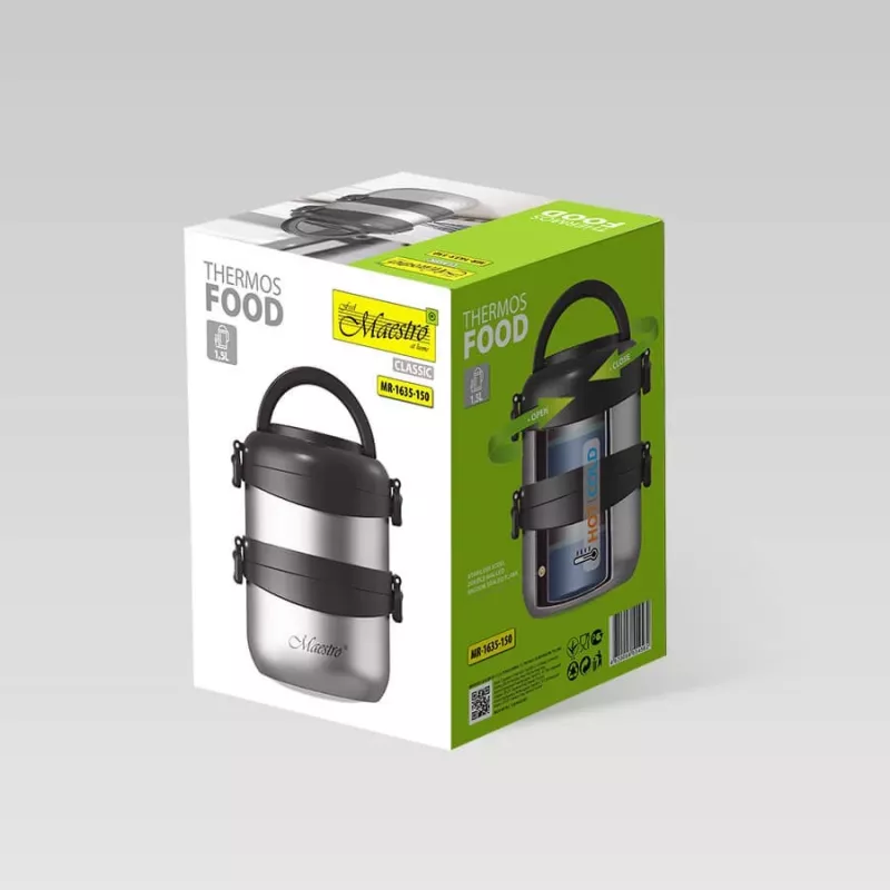 Maestro MR-1635-150 Thermos nero, acciaio