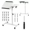 Maclean supporto mobile per scrivania/laptop, bianco, regolazione in altezza 59-89 cm, max 30 kg, MC-121 W
