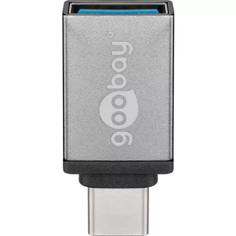 Wentronic Goobay Adattatore USB-C™ - connettore femmina USB 3.0 A, grigio - per il collegamento tra dispositivi USB-C™ e USB-A (56621)